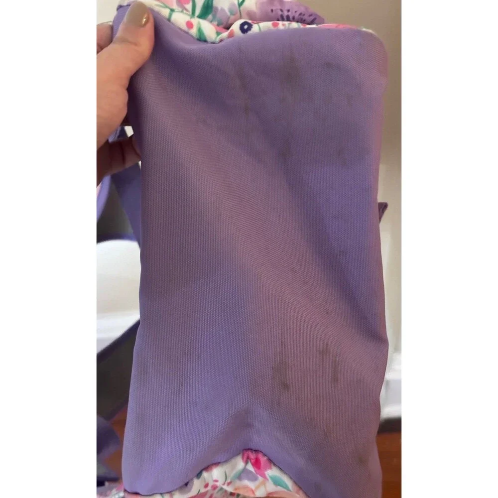 Pottery Barn Kids Mackenzie Floral Backpack Pink Purple Girls School Bag
